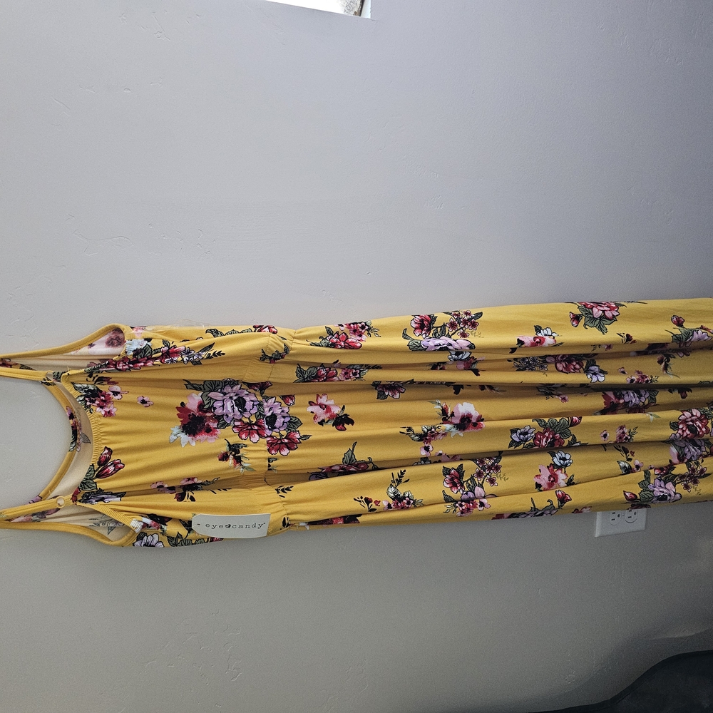 NWT Eye Candy Yellow High Low Romper - Picture 2 of 4